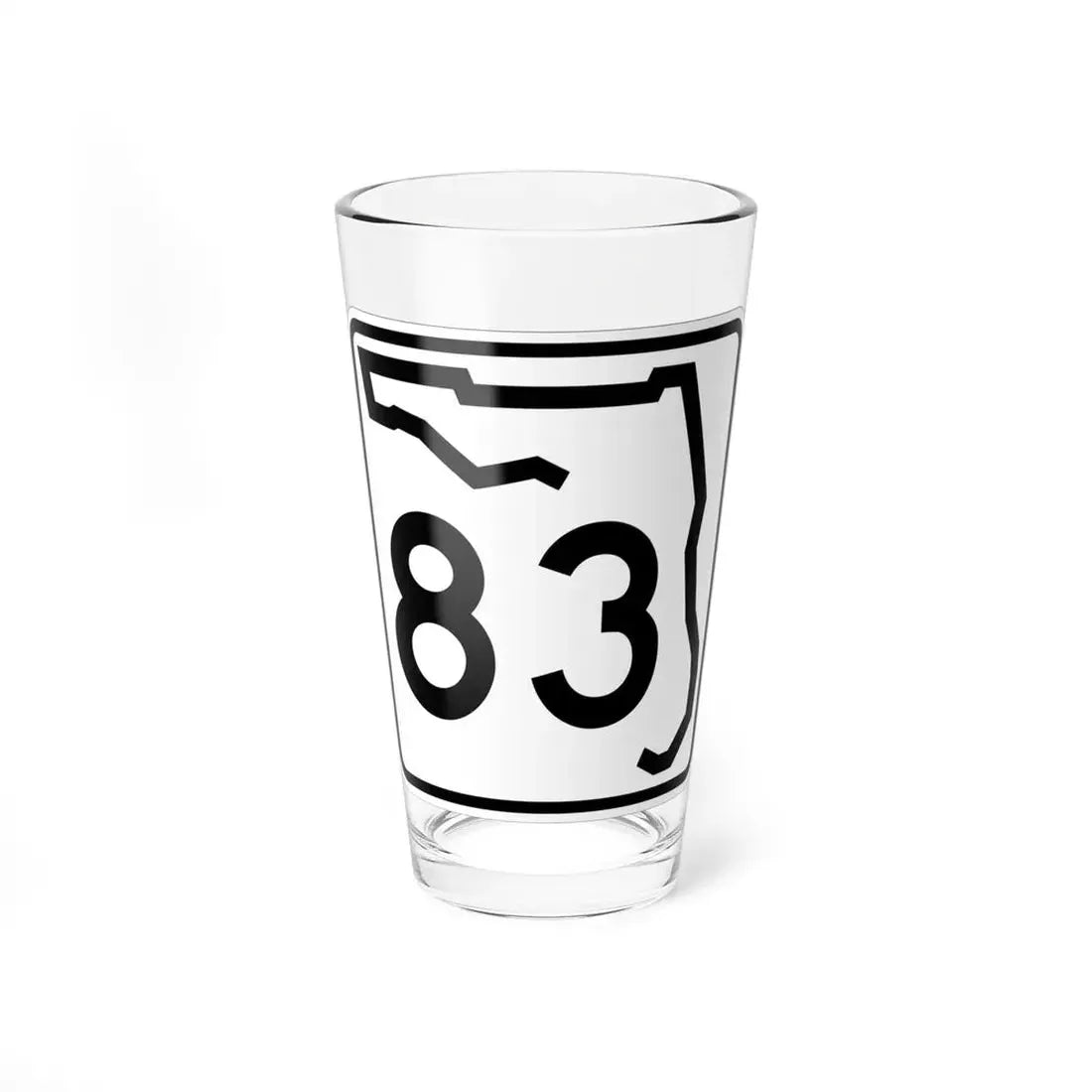 Florida 83 (Florida) (Road Sign) Pint Glss 16oz 16oz - Go Mug Yourself