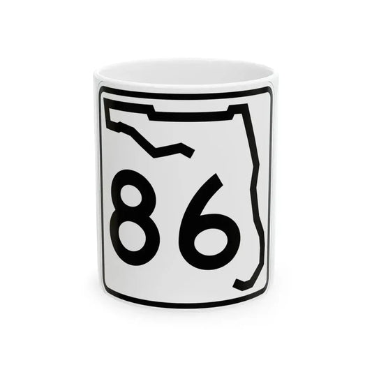 Florida 86 (Florida) (Road Sign) White Coffee Mug 11oz - Go Mug Yourself