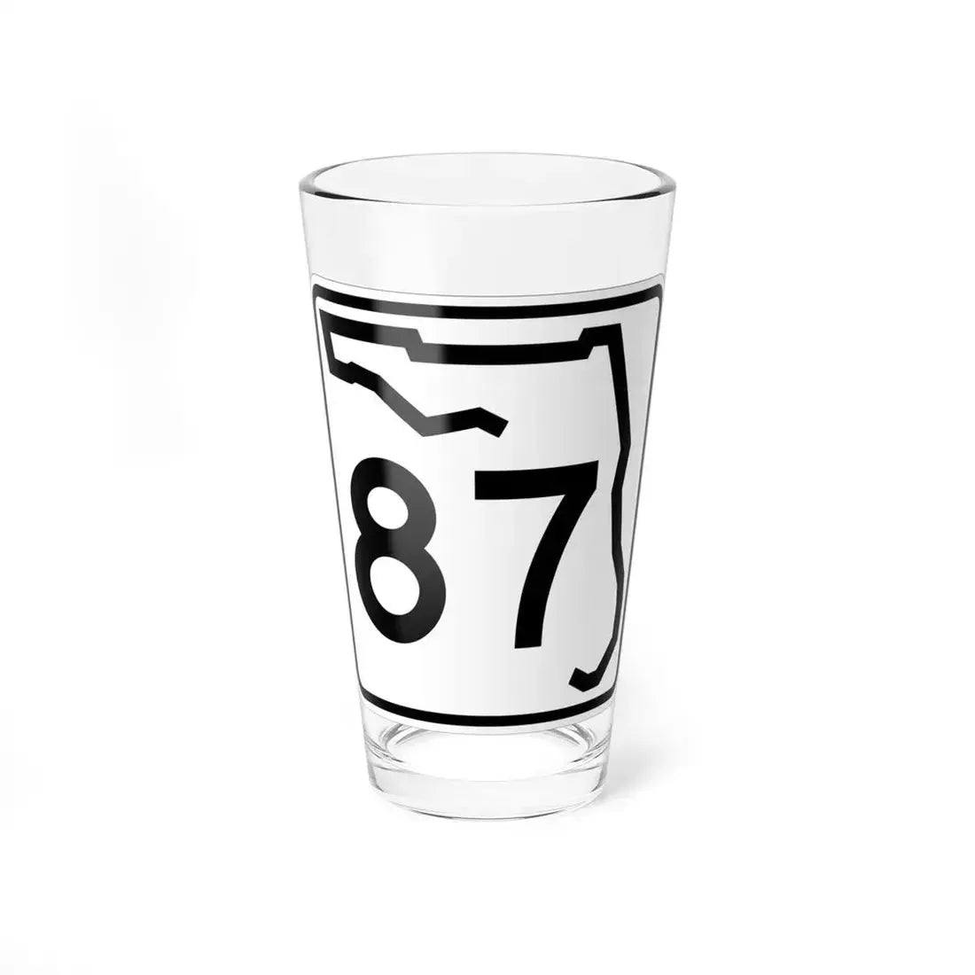 Florida 87 (Florida) (Road Sign) Pint Glass 16oz 16oz - Go Mug Yourself