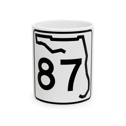 Florida 87 (Florida) (Road Sign) White Coffee Mug 11oz - Go Mug Yourself