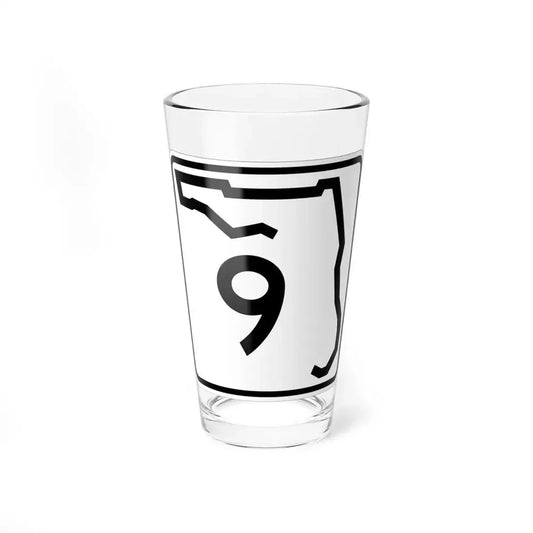 Florida 9 (Florida) (Road Sign) Pint Glass 16oz 16oz - Go Mug Yourself