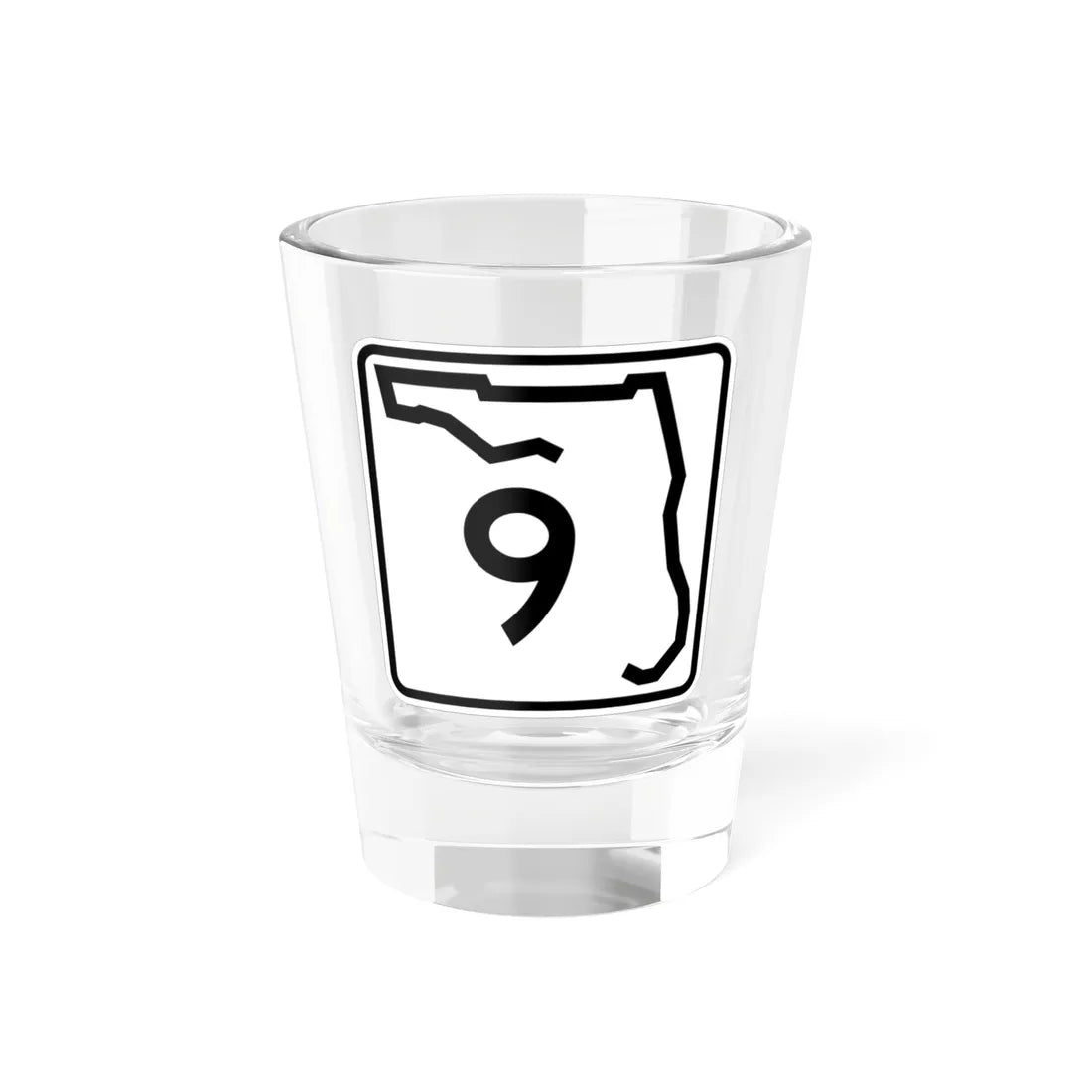 Florida 9 (Florida) (Road Sign) Shot Glass 1.5oz 1.5oz - Go Mug Yourself