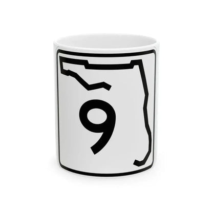 Florida 9 (Florida) (Road Sign) White Coffee Mug 11oz - Go Mug Yourself