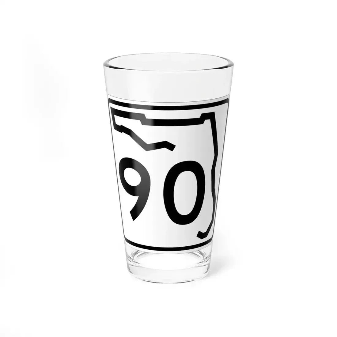 Florida 90 (Florida) (Road Sign) Pint Glass 16oz 16oz - Go Mug Yourself