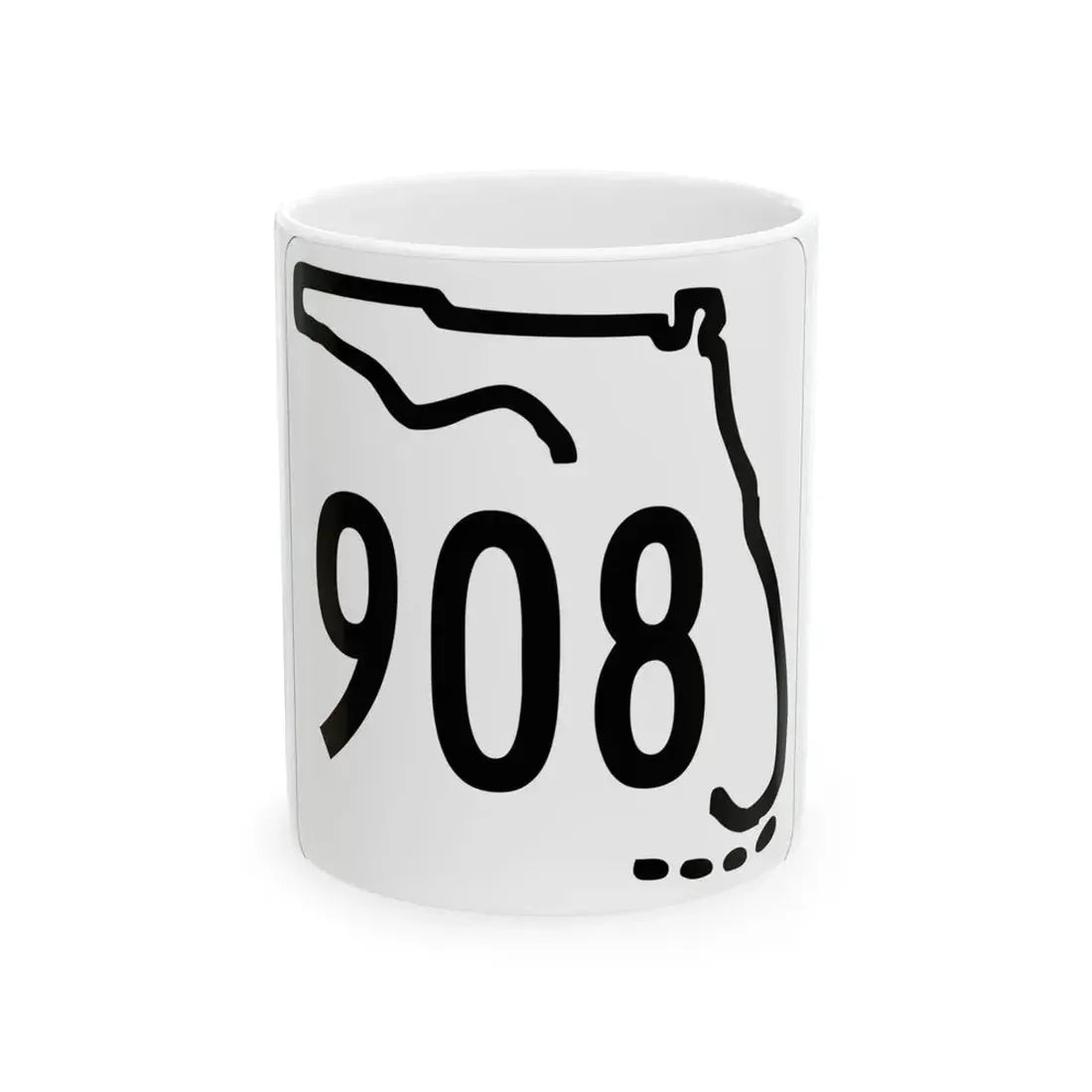 Florida 908 1955 (Florida) (Road Sign) White Coffee Mug 11oz - Go Mug Yourself