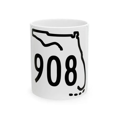 Florida 908 1955 (Florida) (Road Sign) White Coffee Mug 11oz - Go Mug Yourself