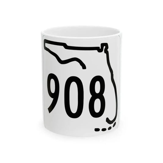 Florida 908 1955 (Florida) (Road Sign) White Coffee Mug 11oz - Go Mug Yourself