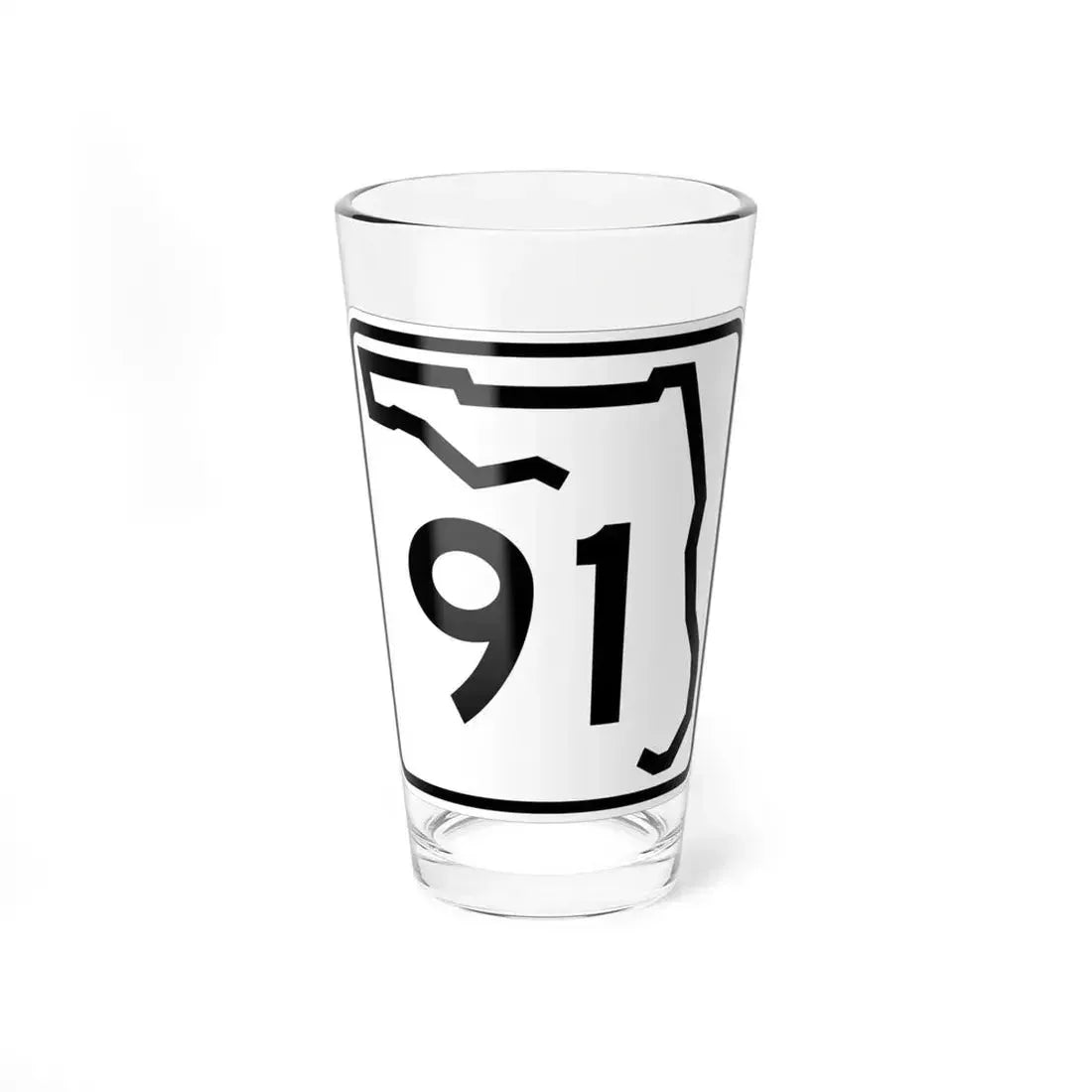 Florida 91 (Florida) (Road Sign) Pint Glass 16oz 16oz - Go Mug Yourself