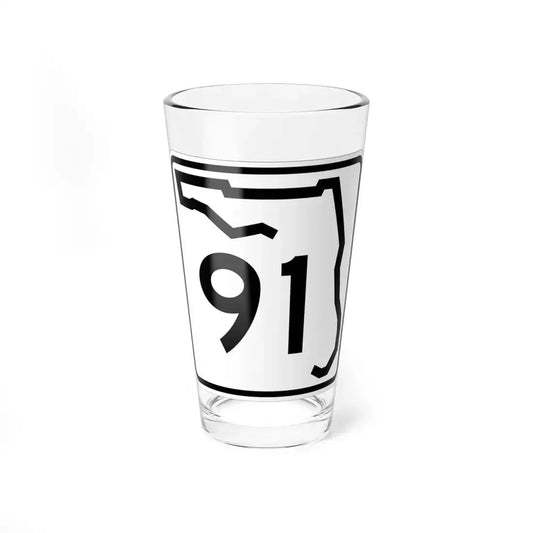 Florida 91 (Florida) (Road Sign) Pint Glass 16oz 16oz - Go Mug Yourself