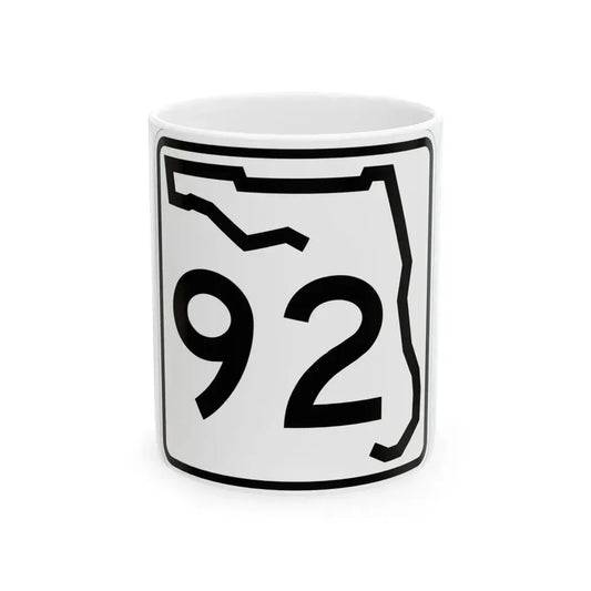 Florida 92 (Florida) (Road Sign) White Coffee Mug 11oz - Go Mug Yourself