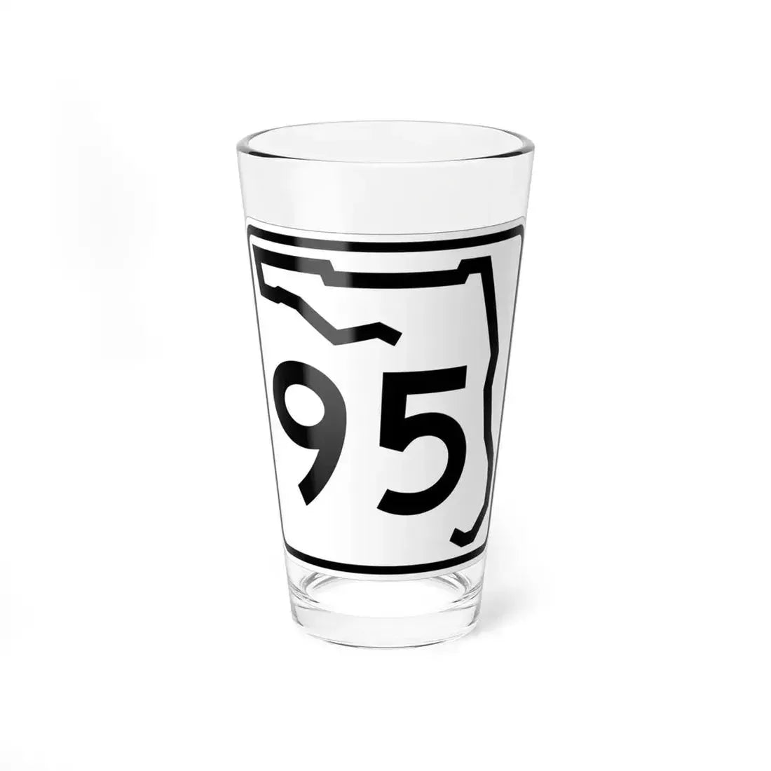 Florida 95 (Florida) (Road Sign) Pint Glass 16oz 16oz - Go Mug Yourself