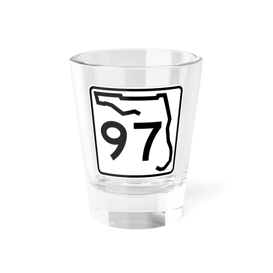 Florida 97 (Florida) (Road Sign) Shot Glass 1.5oz 1.5oz - Go Mug Yourself