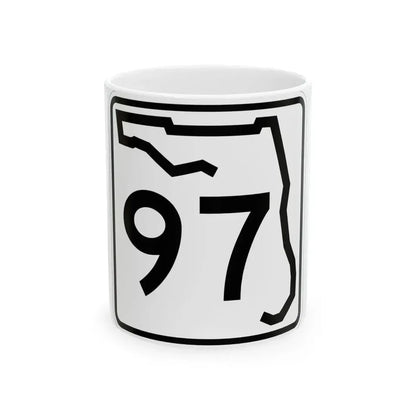 Florida 97 (Florida) (Road Sign) White Coffee Mug 11oz - Go Mug Yourself