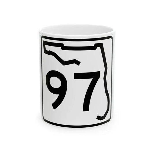 Florida 97 (Florida) (Road Sign) White Coffee Mug 11oz - Go Mug Yourself