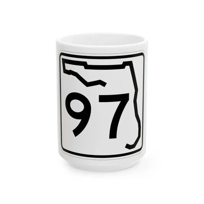 Florida 97 (Florida) (Road Sign) White Coffee Mug 15oz - Go Mug Yourself
