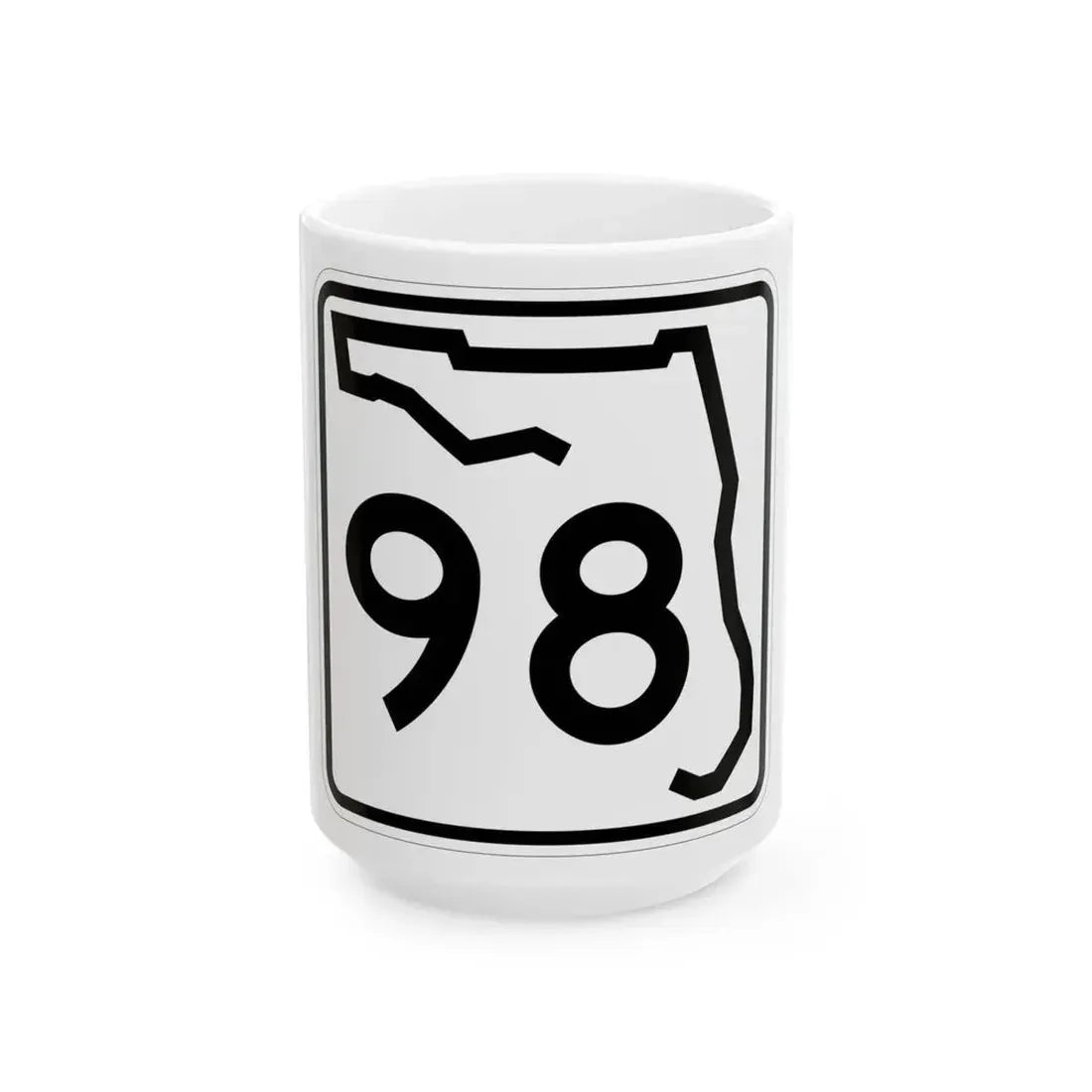 Florida 98 (Florida) (Road Sign) White Coffee Mug 15oz - Go Mug Yourself
