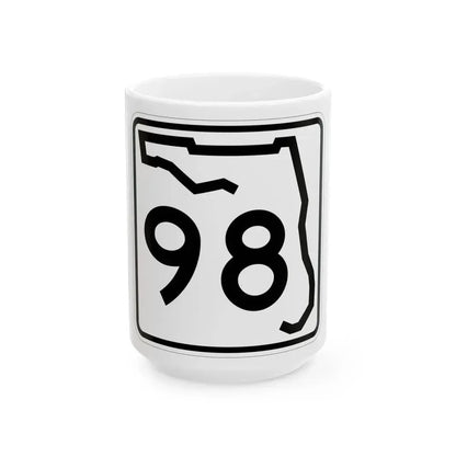 Florida 98 (Florida) (Road Sign) White Coffee Mug 15oz - Go Mug Yourself