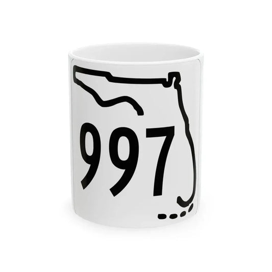 Florida 997 1955 (Florida) (Road Sign) White Coffee Mug 11oz - Go Mug Yourself