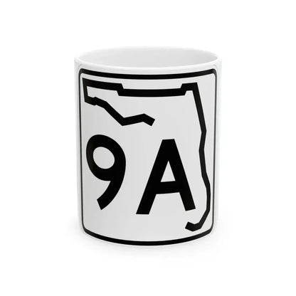 Florida 9A (Florida) (Road Sign) White Coffee Mug 11oz - Go Mug Yourself