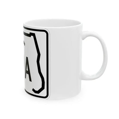 Florida A19A (Florida) (Road Sign) White Coffee Mug - Go Mug Yourself