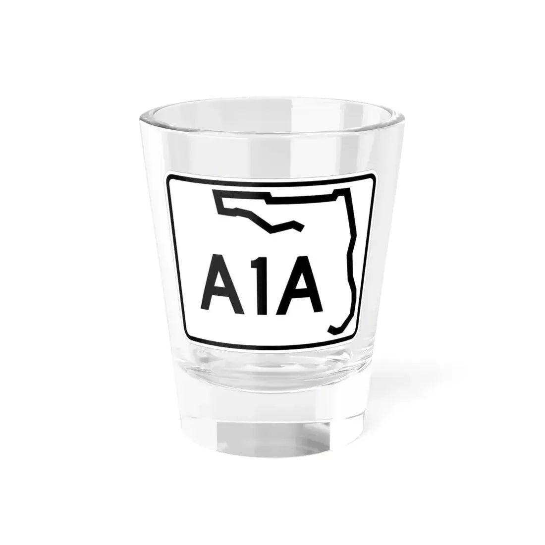 Florida A1A (Florida) (Road Sign) Shot Glass 1.5oz 1.5oz - Go Mug Yourself