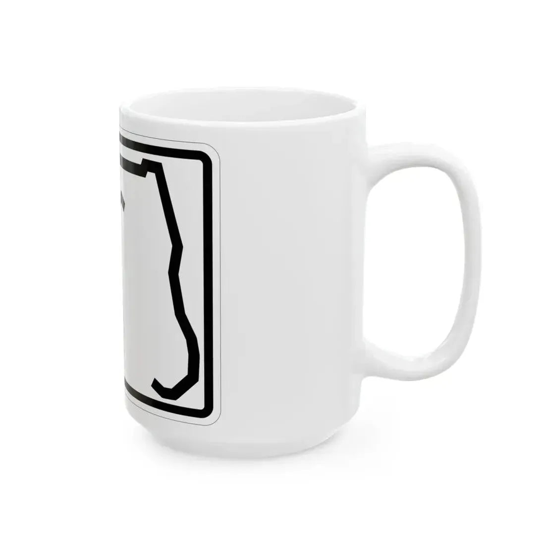 Florida blank wide (Florida) (Road Sign) White Coffee Mug - Go Mug Yourself