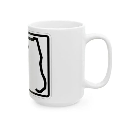 Florida blank wide (Florida) (Road Sign) White Coffee Mug - Go Mug Yourself
