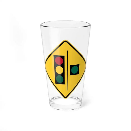 Florida CGTL Road Sign Continuous Green Through Lane (Florida) (Road Sign) Pint Glass 16oz 16oz - Go Mug Yourself