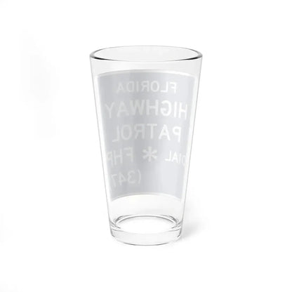 FLORIDA HIGHWAY PATROL DIAL FHP 347 FDOT Road sign FTP-43-04 (Florida) (Road Sign) Pint Glss 16oz - Go Mug Yourself
