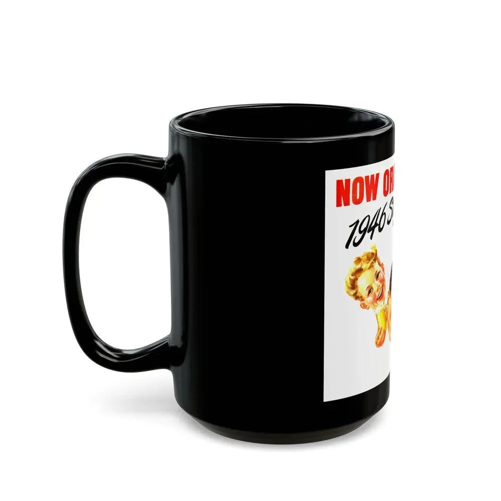Florida Orange Juice ad, 1946 - Black Coffee Mug - Go Mug Yourself