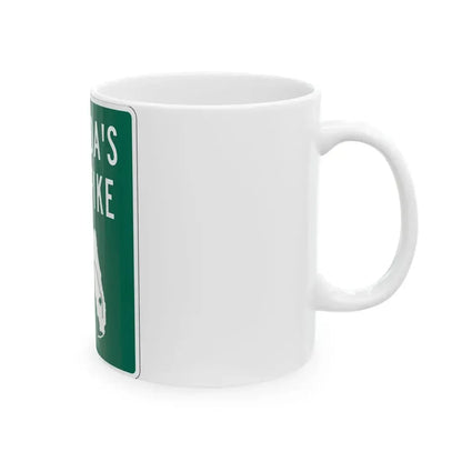 Floridas Turnpike shield (Florida) (Road Sign) White Coffee Mug - Go Mug Yourself