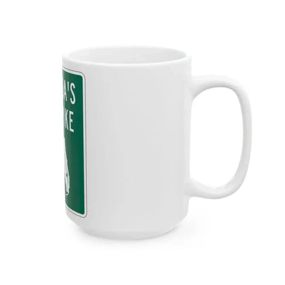 Floridas Turnpike shield (Florida) (Road Sign) White Coffee Mug - Go Mug Yourself
