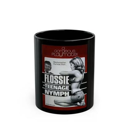 FLOSSY THE TEENAGE NYMPH 1974 Movie Poster - Black Coffee Mug 11oz - Go Mug Yourself