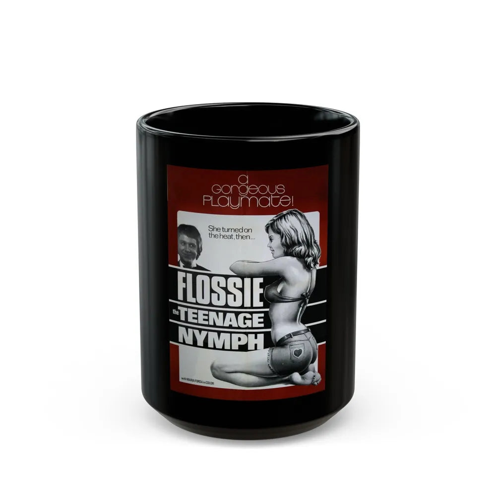 FLOSSY THE TEENAGE NYMPH 1974 Movie Poster - Black Coffee Mug-15oz-Go Mug Yourself