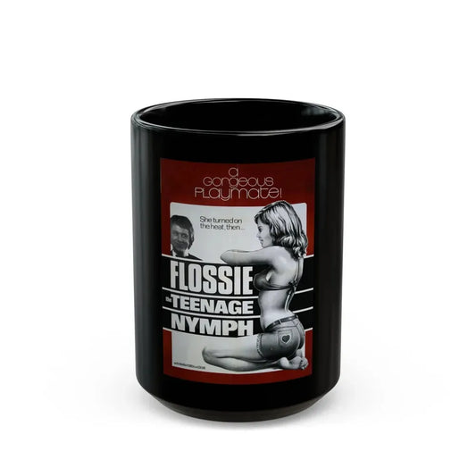 FLOSSY THE TEENAGE NYMPH 1974 Movie Poster - Black Coffee Mug 15oz - Go Mug Yourself