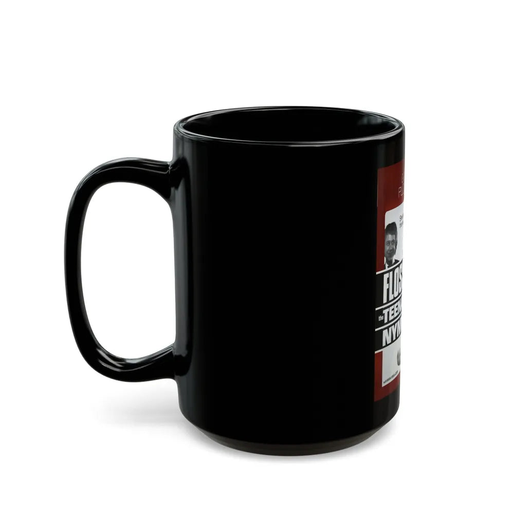 FLOSSY THE TEENAGE NYMPH 1974 Movie Poster - Black Coffee Mug-Go Mug Yourself