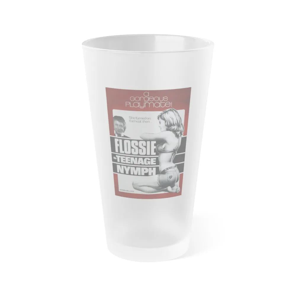 FLOSSY THE TEENAGE NYMPH 1974 Movie Poster - Frosted Pint Glass 16oz-16oz-Frosted-Go Mug Yourself