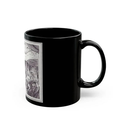 Flower banked Cafe 'Famous Four', Scribner's Magazine, February 1938 - Black Coffee Mug - Go Mug Yourself