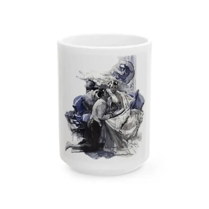 Flower Face (1), Cosmopolitan, November 1936 - White Coffee Mug 15oz - Go Mug Yourself