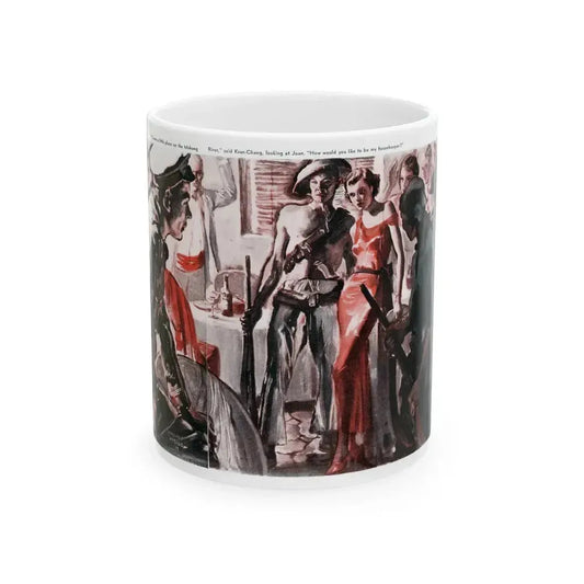 Flower Face (2), Cosmopolitan, November 1936 - White Coffee Mug 11oz - Go Mug Yourself