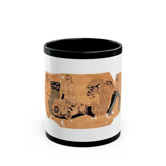 Flower Power, Late 1960s - Black Coffee Mug 11oz - Go Mug Yourself