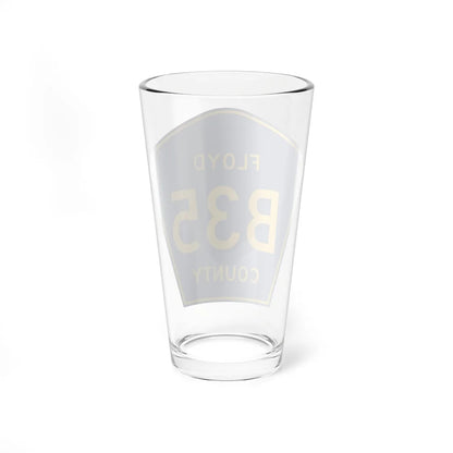 Floyd County B35 IA (Iowa) (Road Sign) Pint Glass 16oz - Go Mug Yourself