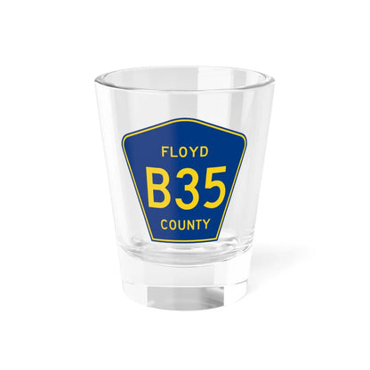 Floyd County B35 IA (Iowa) (Road Sign) Shot Glass 1.5oz 1.5oz - Go Mug Yourself
