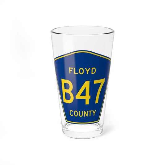 Floyd County B47 IA (Iowa) (Road Sign) Pint Glass 16oz 16oz - Go Mug Yourself