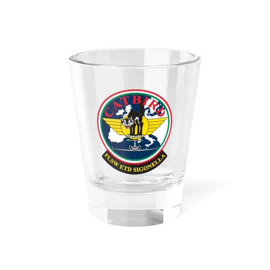 FLSW ETD Sigonella Catbird Fleet Logistics Support Wing Executive Transport Detachment (U.S. Navy) Shot Glass 1.5oz 1.5oz - Go Mug Yourself
