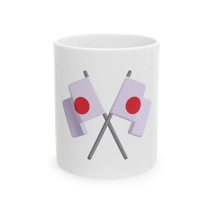 Fluent Emoji Color 1f38c (Japan) White Coffee Mug 11oz - Go Mug Yourself