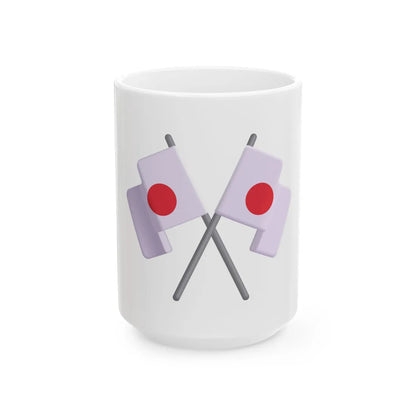 Fluent Emoji Color 1f38c (Japan) White Coffee Mug 15oz - Go Mug Yourself