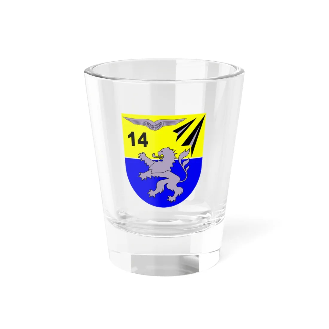 FlugabwehrRaketenGruppe 14 (Germany) (Coat of Arms) Shot Glass 1.5oz 1.5oz - Go Mug Yourself