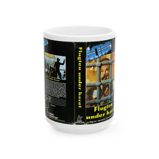 FLUGTEN UNDER HAVET (VHS COVER) - White Coffee Mug 15oz - Go Mug Yourself