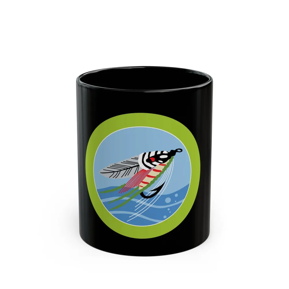 Fly Fishing (Boy Scout Merit Badge) Black Coffee Mug-11oz-Go Mug Yourself